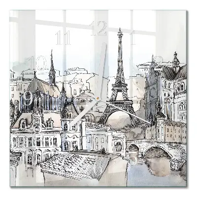 Decoratieve glazen klok vierkant Monumenten