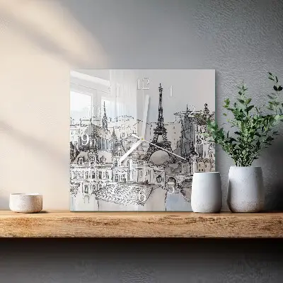 Decoratieve glazen klok vierkant Monumenten