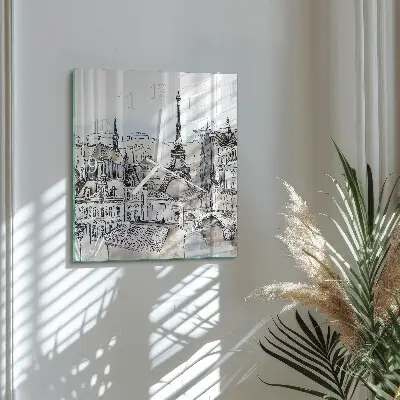 Decoratieve glazen klok vierkant Monumenten