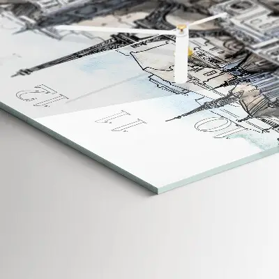 Decoratieve glazen klok vierkant Monumenten