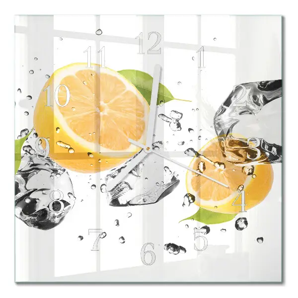 Decoratieve glazen klok vierkant Citrus