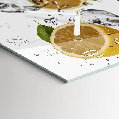 Decoratieve glazen klok vierkant Citrus