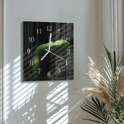 Vierkante glas klok Appel