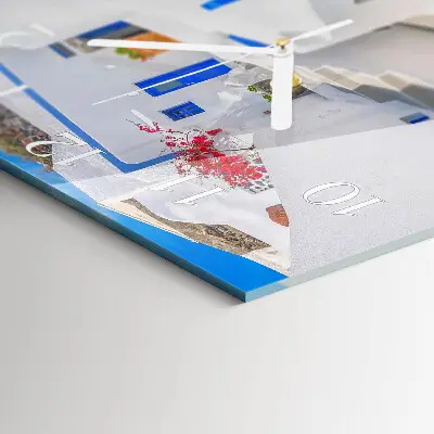 Moderne wandklok glas vierkant Santorini