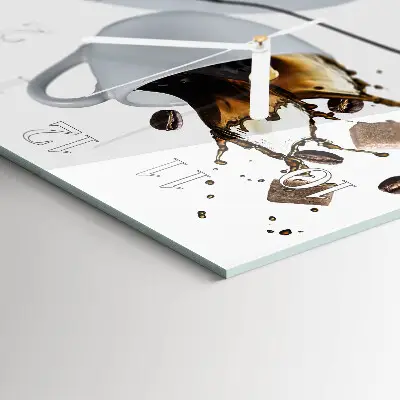 Moderne wandklok glas vierkant Mok