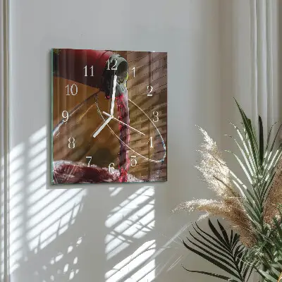 Decoratieve glazen klok vierkant Wijn