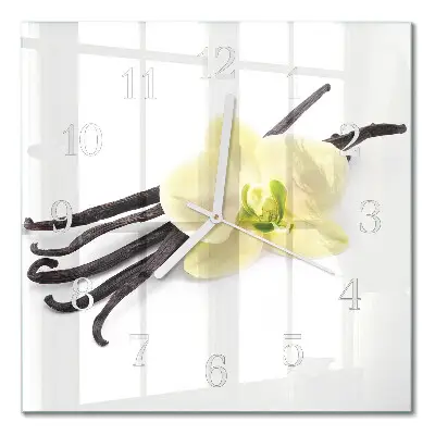 Decoratieve glazen klok vierkant Vanille