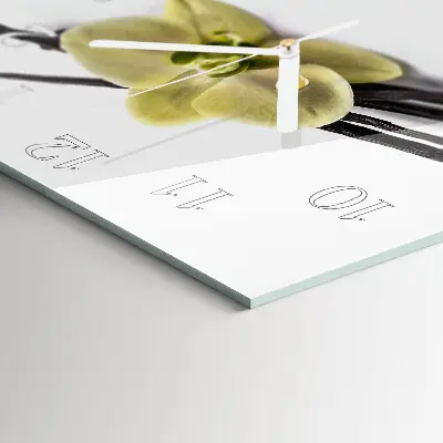 Decoratieve glazen klok vierkant Vanille