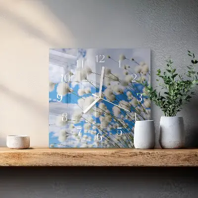 Decoratieve glazen klok vierkant Katoen