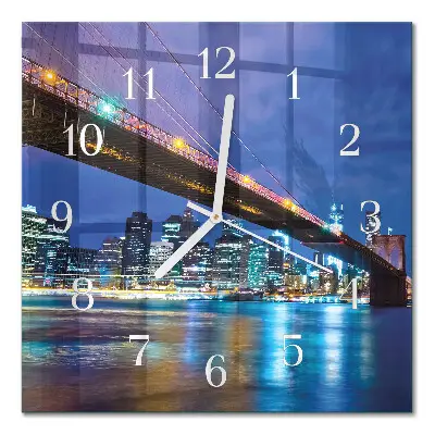 Vierkante glas klok Brug