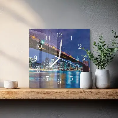 Vierkante glas klok Brug