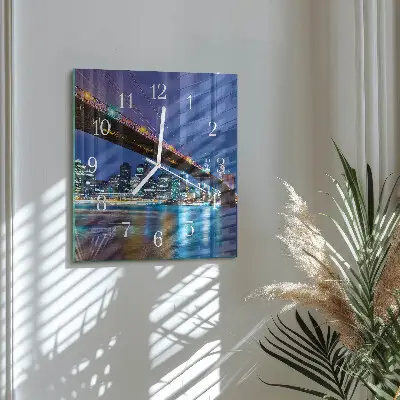 Vierkante glas klok Brug