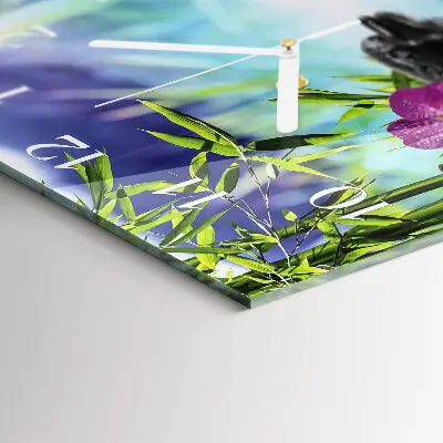 Vierkante glas klok Orchidee spa