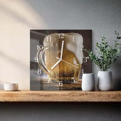 Vierkante glas klok Bier