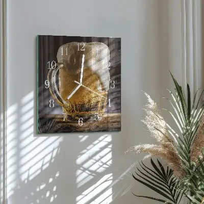 Vierkante glas klok Bier