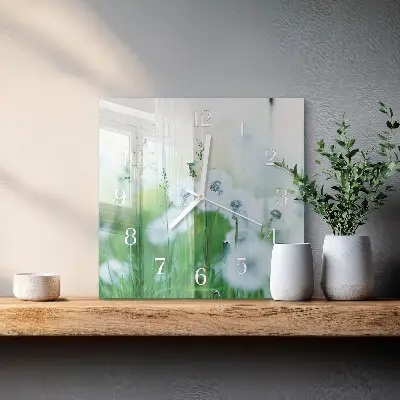 Decoratieve glazen klok vierkant Wei