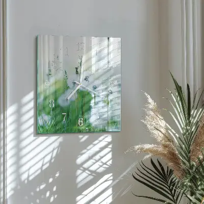 Decoratieve glazen klok vierkant Wei