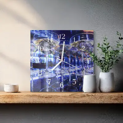 Vierkante glas klok Bril