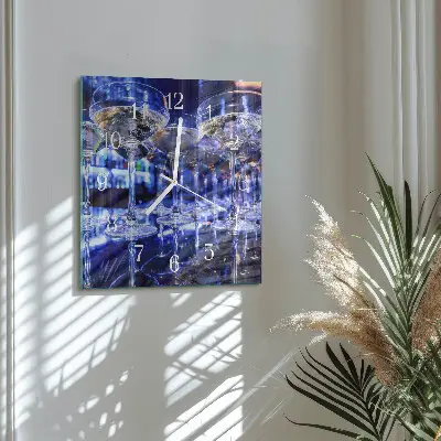 Vierkante glas klok Bril