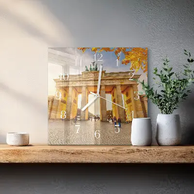 Vierkante glas klok Berlijn