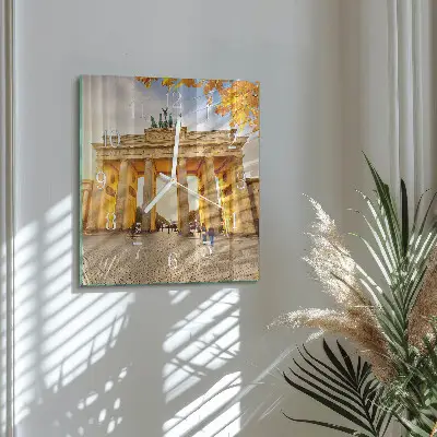 Vierkante glas klok Berlijn