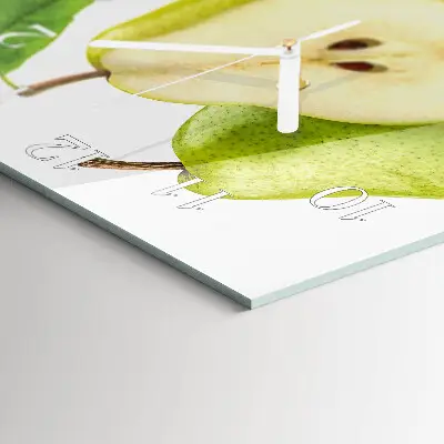 Decoratieve glazen klok vierkant Peren