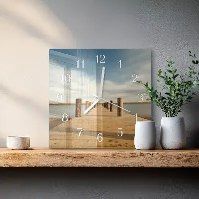 Decoratieve glazen klok vierkant Brug