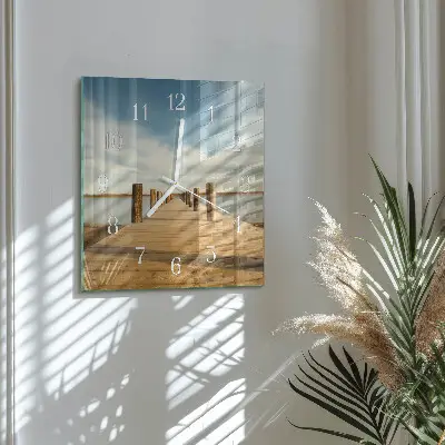 Decoratieve glazen klok vierkant Brug