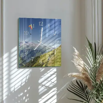 Moderne wandklok glas vierkant Bergen