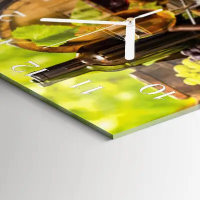 Decoratieve glazen klok vierkant Druiven voor wijn