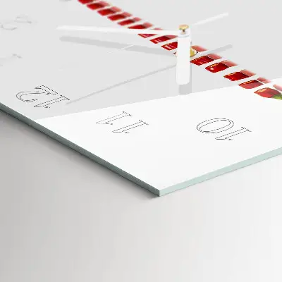 Moderne wandklok glas vierkant Chilipeper