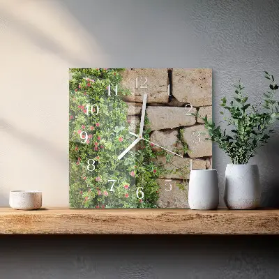 Vierkante glas klok Stenen van de natuur