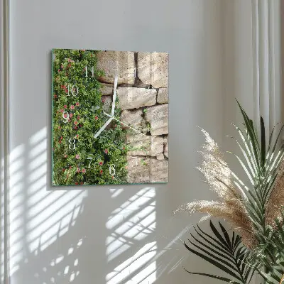 Vierkante glas klok Stenen van de natuur