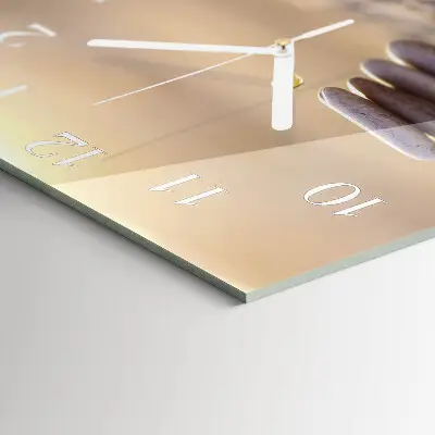 Decoratieve glazen klok vierkant Stenen