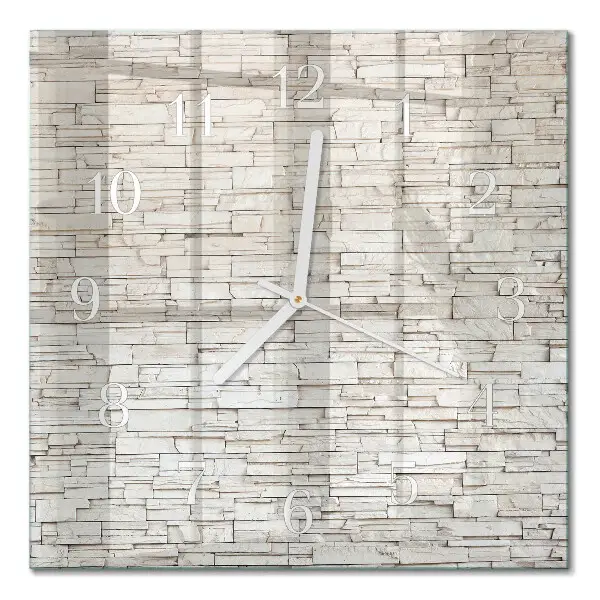 Moderne wandklok glas vierkant Klinker