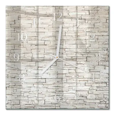 Moderne wandklok glas vierkant Klinker