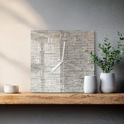 Moderne wandklok glas vierkant Klinker