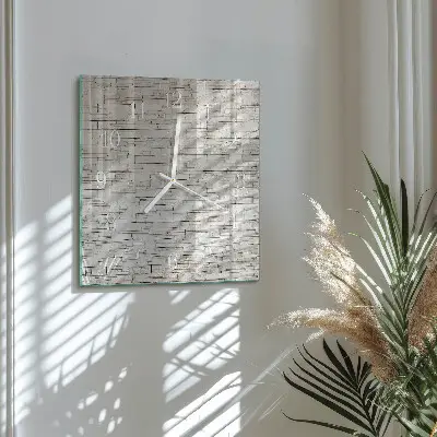 Moderne wandklok glas vierkant Klinker