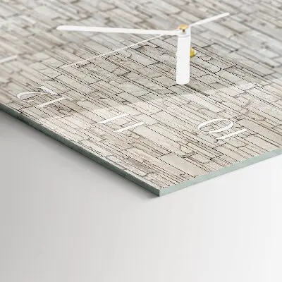 Moderne wandklok glas vierkant Klinker