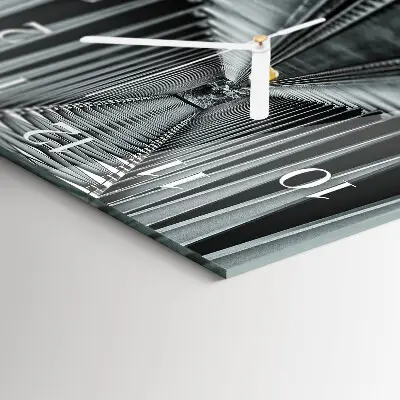 Vierkante glas klok Spoorwegen