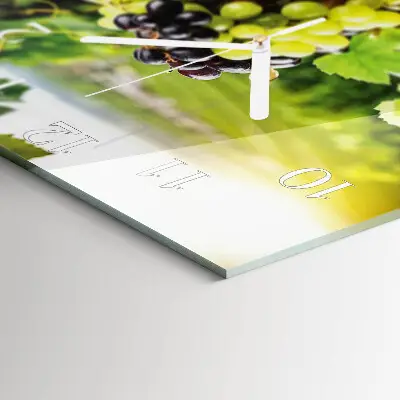 Decoratieve glazen klok vierkant Druivenwijn