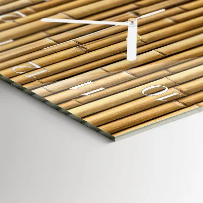 Decoratieve glazen klok vierkant Bamboe