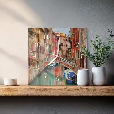 Decoratieve glazen klok vierkant Venetië