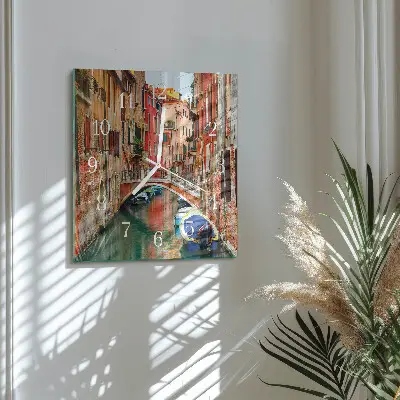 Decoratieve glazen klok vierkant Venetië