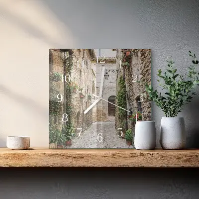 Vierkante glas klok Laan