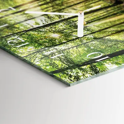 Decoratieve glazen klok vierkant Bosnatuur