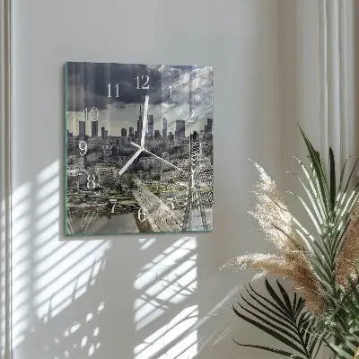 Decoratieve glazen klok vierkant Warschau