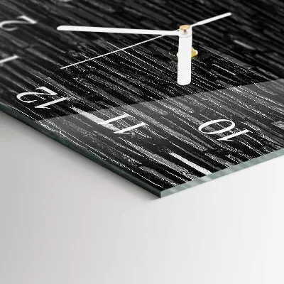 Moderne wandklok glas vierkant Stenen