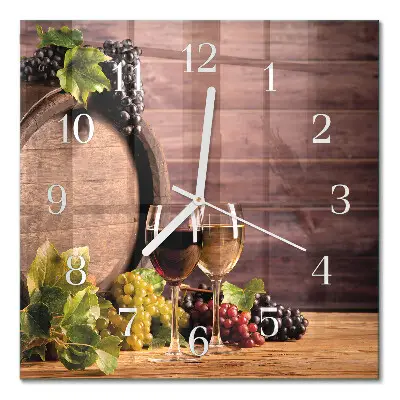 Decoratieve glazen klok vierkant Druiven