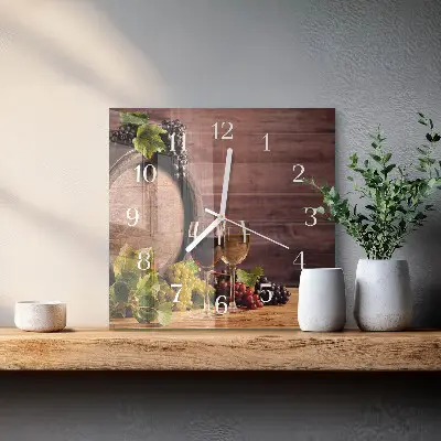 Decoratieve glazen klok vierkant Druiven